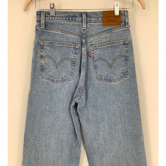 Levis Women 27 Dance Around Ribcage Straight Ankle Jeans High Rise Denim OS38-19 - Picture 6 of 8